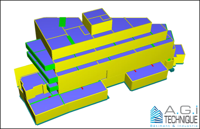 Modelisation 3D structure batiment